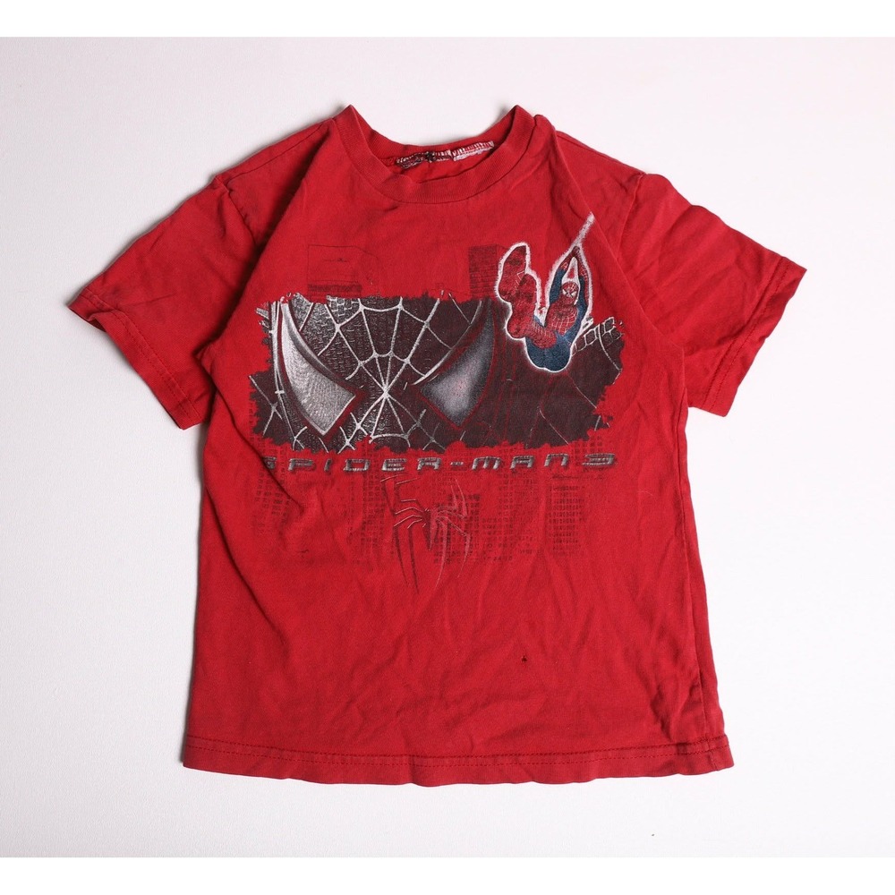 Marvel Spider-Man 3 Kids Red Graphic T-Shirt Short Sleeve Movie Promo Tee